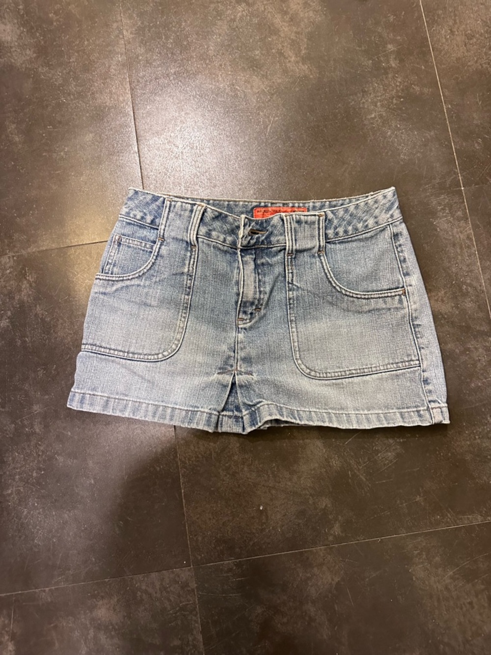 Vintage Miss Sixty Light Blue Denim Skirt with Coral Brand Tag